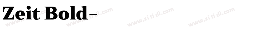 Zeit Bold字体转换